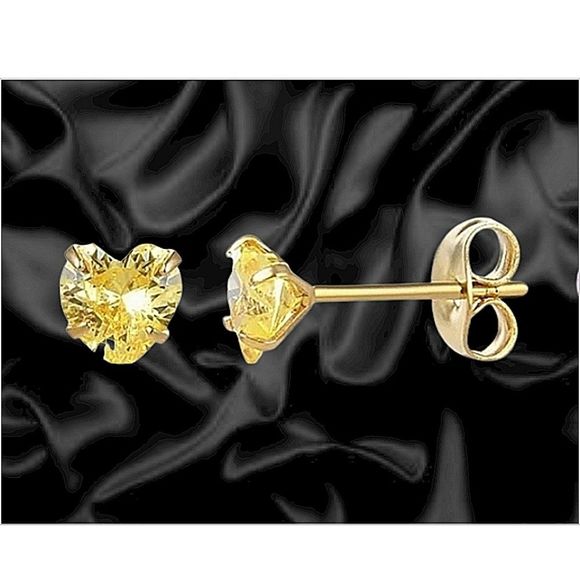 18kHeart Earrings🐍 - Picture 1 of 1